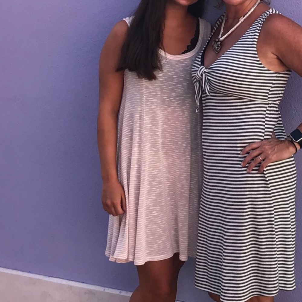 Light pink striped dress